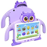 Kids Tablet 7'' 32GB Tablet for Kids 3-7 Pre-Installed with Children Software Many Offline Content Parents Control, Toddler Tablets with YouTube WiFi Dual Camera, Tablets for Toddlers Gifts Ages 3-12