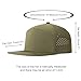 FEINION Men Flat Brim Adjustable Performance Hat Snapback Laser Perforated Baseball Cap (Army Green)