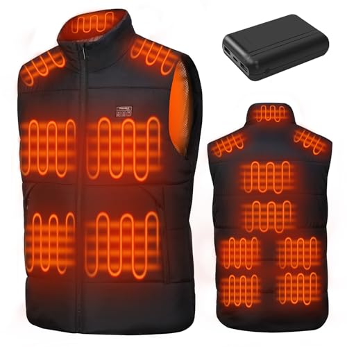 CaiQiXuan Beheizbare Weste Herren Damen mit 10000mah Akku,...