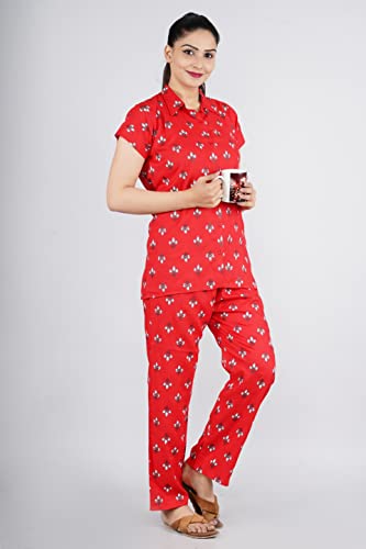 Image of Women's Rayon Printed Night Suit Set