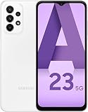 Samsung Galaxy A23, Téléphone Mobile 5G 64Go Blanc, Carte SIM Non Incluse, Smartphone Android, Version FR