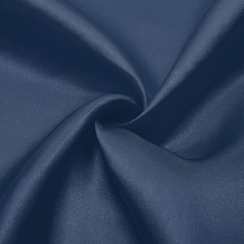 Tissu satiné bleu marine au mètre pour couture loisirs créatifs et robe