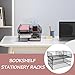 OSALADI 3-Tier Iron File Organizer Large Capacity Desktop Document Rack for A4 Files Black Stylish Office Supplies and Book Holder for Home and Work