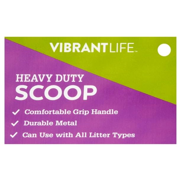 Heavy Duty Cat Litter Scoop - The Slotted Bottom Separates Litter from Clumps Quickly So You Can Move The Rest of Your Busy Day, The Top of Handle Designed with Hole So It Can Be Hung Up for Storage