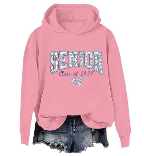 Sweat senior 2027 floral nœud bleu idée cadeau originale pour future diplômée