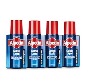 Alpecin Coffein-Liquid - 4 x 200 ml - Haarwasser zur Vorbeugung von erblich bedingtem Haarausfall bei Männern – zur Stärkung der Haarwurzel