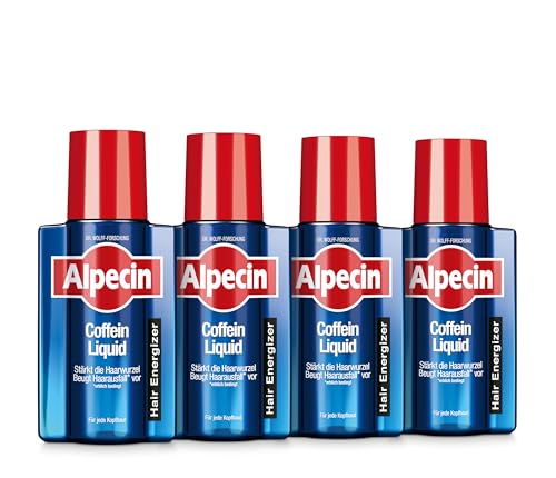 Alpecin Coffein-Liquid - 4 x 200 ml - Haarwasser...