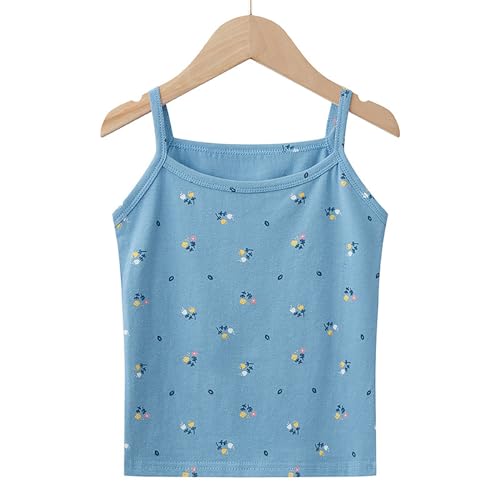 Girl’s Sleeveless Tank Top Cute Spaghetti Strap Shirts Crop Top Kids Summer Cotton Dance Tops Undershirts Cami Camisole2