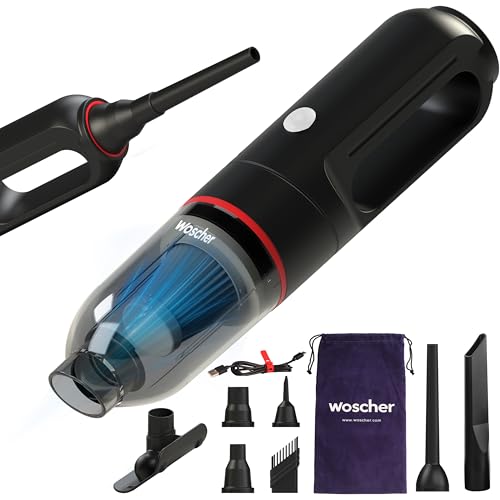 WOSCHER Dustbuster Cordless 2-in-1 Vacuum Cleaner & Blower for Ca...