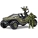 Halo - HLW0016 Miniature di Warthog e Master Chief, dimensione 10 cm