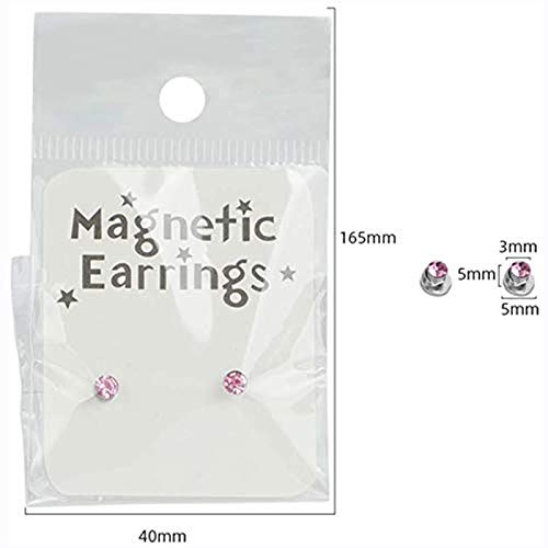 Emivery 3Mm Crystal Magnetic Stud Earring Magnet Nose Ear Lip Stud Non Piercing Tragus Nose Stud 8 Pairs/Pack (8 Pairs Multi) #TOP5
