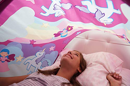 Tienda de campaña quitamiedos SLEEPFUN para cama infantil con luz integrada 2