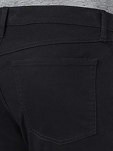 Calça de sarja masculina Wrangler Authentics de ajuste reto, Caviar, 30W x 30L