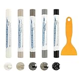 YAYNO 6 Pcs Laminat Reparaturset Holzkitt Graue Holzreparatur Set mit Schaber Hartwachs...