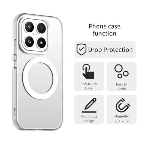 Image of for Xiaomi 17 Case Magnetic Case Anti Drop Hybrid Phone Back Cover - White