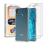 Verre Trempé x2 : Films protection écran transparents, fins et résistants (norme 9H), anti casse, antichoc. Contient un kit d’accessoires pour l'installation (stickers, lingettes).