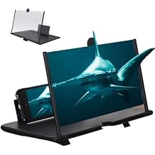 Screen Magnifier Version, 3D HD Smart Mobile Phone Movies Amplifier, Projector Screen for Movies Videos Gaming Foldable Mobile Phone Holder Stand Compatible All Smartphones Black, 10in