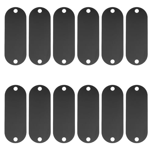 GARIOUANS 30 St Aluminiumlegering Tom Namnskylt Gravyr Etikett Ram Plack Gravyr Ämnen Metallplack För Sjuksköterskemärke Aluminiumlegering Ämnen Väggskylt Namnskylt Svart