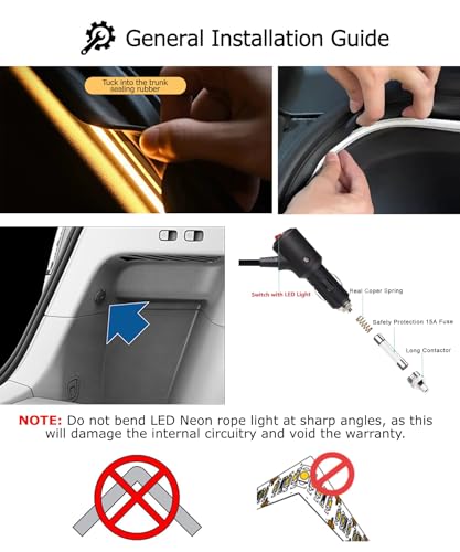 Tira LED para maletero compatible con Tesla Model Y 6000K miniatura 3