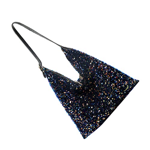 Sac à bandoulière à paillettes en cuir PU pour femme multifonction