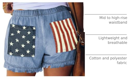 Image of YOCUR Womens Lightweight Shorts Casual Baggy Trendy Hot Pants Elastic Waist Drawstring Comfy Shorts