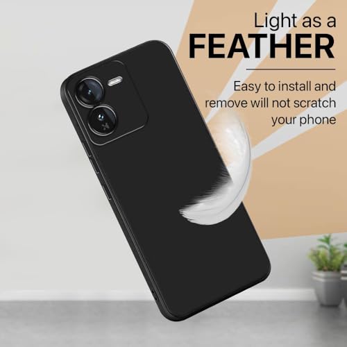 Image of Back Cover for iQOO Z9 5G | Full Camera Protection | Premium Liquid Silicon Case | Flexible Bumper Case for iQOO Z9 5G (Black)