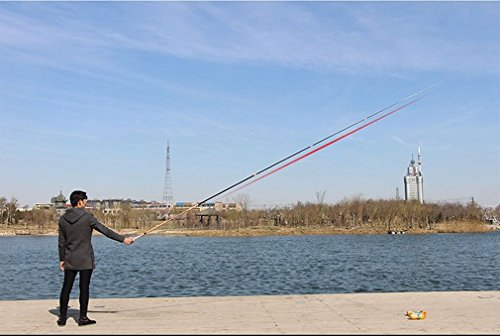 Canne à pêche carbone 4.8m rigide pour stopper les gros poissons sans effort