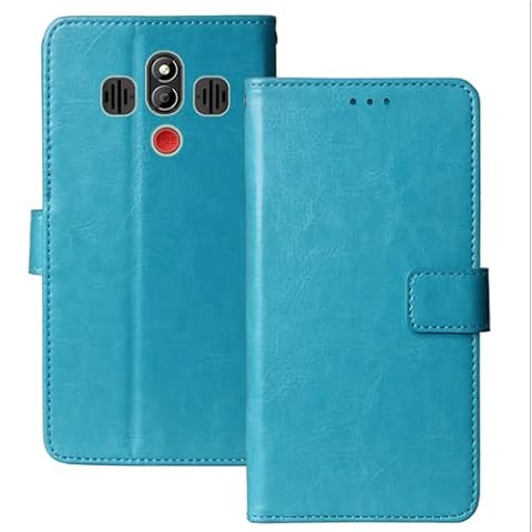 Anybird Etui z klapką premium skórzane magnetyczne etui na telefon MyPhone Halo 4 LTE 3,5" etui ochronne (niebieskie)