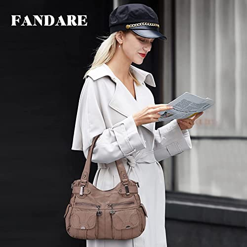 Image of FANDARE Large Hobo Bags Women's Crossbody Shoulder Bag Vintage Satchel Purse