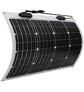 Renogy Flexible Solar Panel 50 Watt 12 Volt Monocrystalline Semi-Flexible Bendable Mono Off-Grid ...