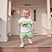 FYBITBO Toddler Baby Boy Mardi Gras Outfit Short Sleeve Crown Embroidery T-Shirt Tops Plaid Shorts Set Carnival Baby Clothes (White, 18-24 Months)