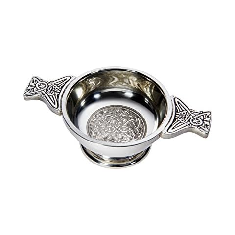 Wentworth Pewter - Small Celtic Circle Pewter Quaich Whisky Tasting Bowl Loving Cup Burns Night Cover