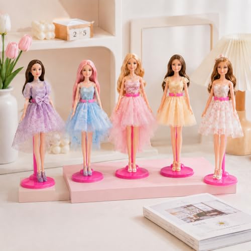 Image of QINGZHE Stands Compatible with Barbie Doll, Pink Doll Stands for Display Barbie,22PCS Stands Compatible with Barbie