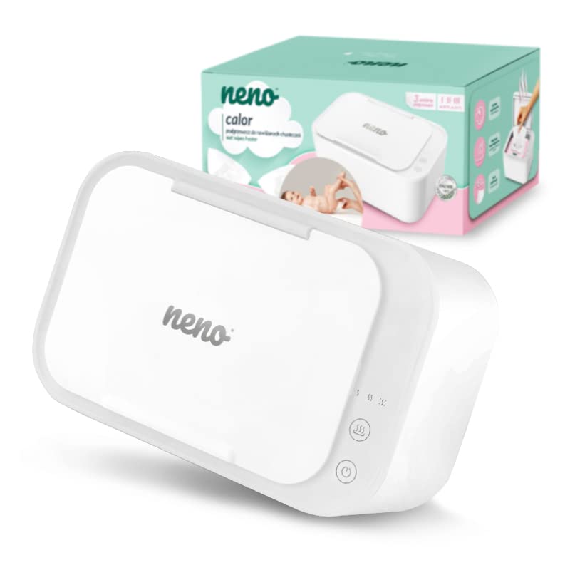 NENO Calor – chusteczki nawilżane Baby Box – podgrzewane pudełko na chusteczki nawilżane – wilgotne chusteczki 3 stopnie ogrzewania – chusteczki dla niemowląt z utrzymywaniem ciepła i nawilżeniem