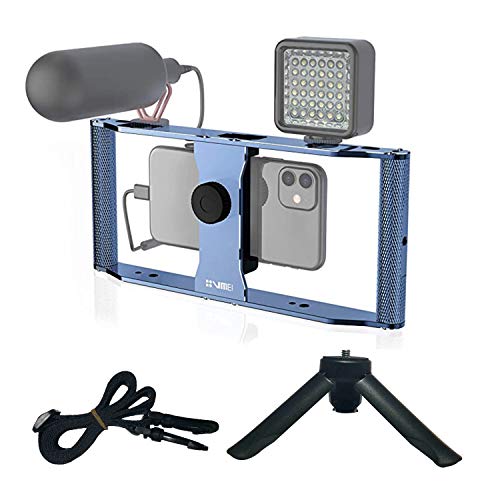 Smartphone Video Rig Aluminium Legierung Filmmaking Case Handy Video Stabilizer Gripfür Videomaker Film-Maker Video-Grapher für iPhone 11