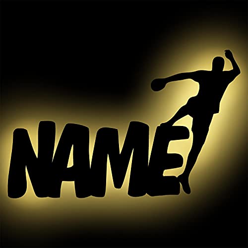 Schlummerlicht24 Led Handball Wand-Lampe mit Name Geschenke Nachtlicht...