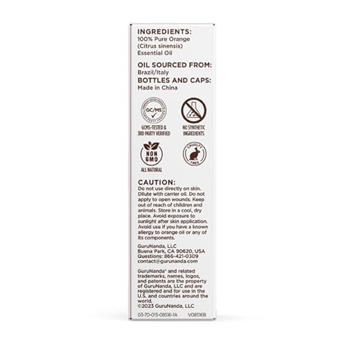 Aceite Esencial de Naranja GuruNanda 100% Puro 0.5 Fl Oz 3 Unidades miniatura 7