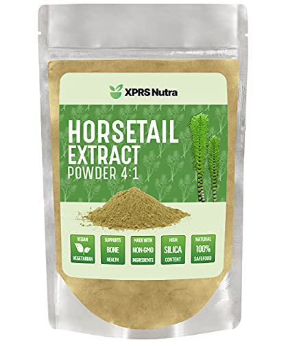 XPRS Nutra Horsetail Extract Powder for Hair, Nail, and Bone Growth - High Potency Horsetail Root Powder - High Silica Content for Maximum Growth - Vegan Friendly Horstail Extract (4 oz)