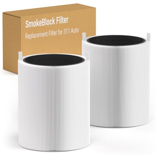 Image of 2 Pack 311 Auto SmokeBlock Filter Compatible with 311 Auto Air Puri-fier, Activated Carbon Filters