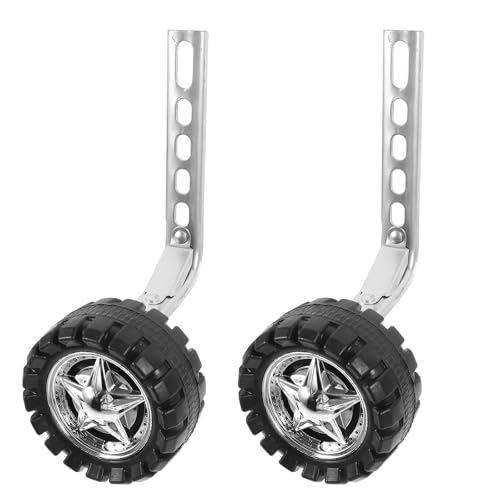 Ruedas de Entrenamiento para Bicicleta, Ruedas Auxiliares Estabilizadoras Universales de Acero Aleado con Timbre, para Niños, Color Negro miniatura 1
