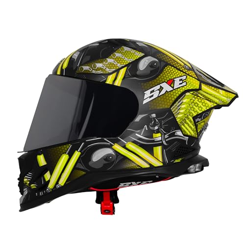 Image of Steelbird SBH-61 SXE X2 Pinlock ISI and Dot Certified Full Face Helmet for Men and with Inner Silver Sunshield
