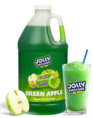 JOLLY RANCHER® Green Apple Beverage Mix – Fruit Flavor Slushie Mix for Machine, 1/2 Gallon Bottle...