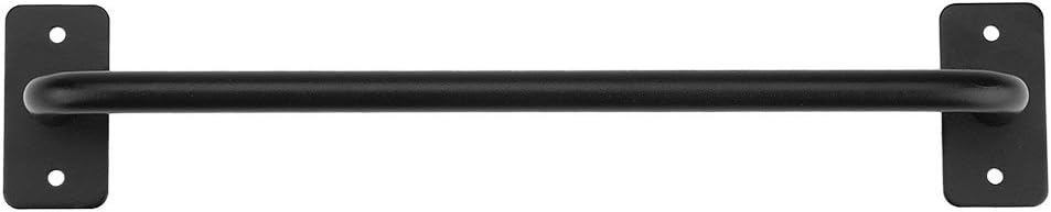 Mwrode Barn Door Pull Handle Industrial Water Pipe Style Rustic Black Stair Handrail Grab Bar for Sliding Door Gate Garage Shed(L)