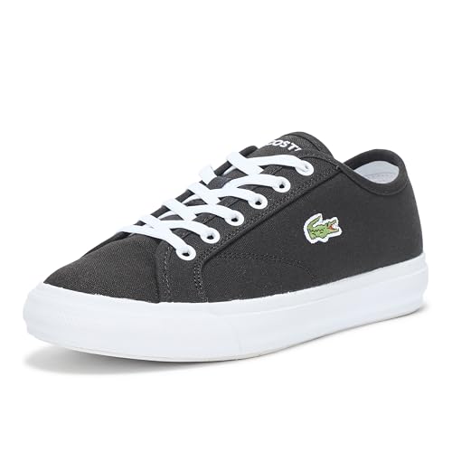 Lacoste Unisex-Child Juniors' Backcourt Sneaker, Black/White (New), 3