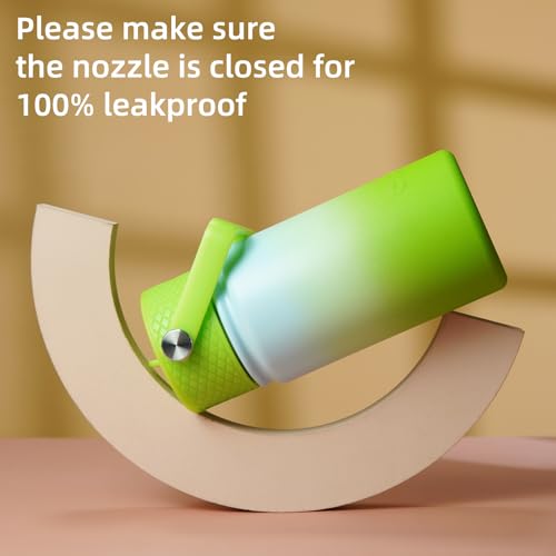 Image of BJPKPK Insulated Water Bottle, 15oz Stainless Steel with Straw Lid