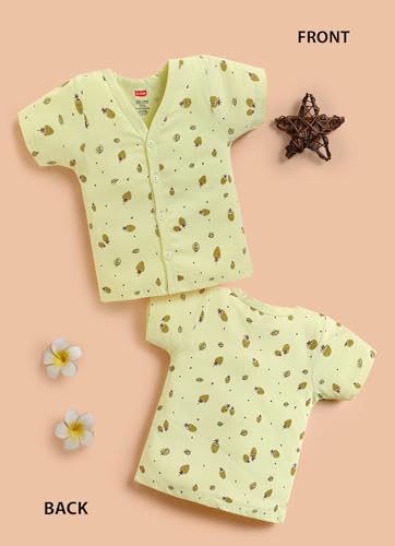 Image of LuvLap Baby Boys & Girls Regular Fit 100% Cotton Half Sleeve Jhabla Pack of 4