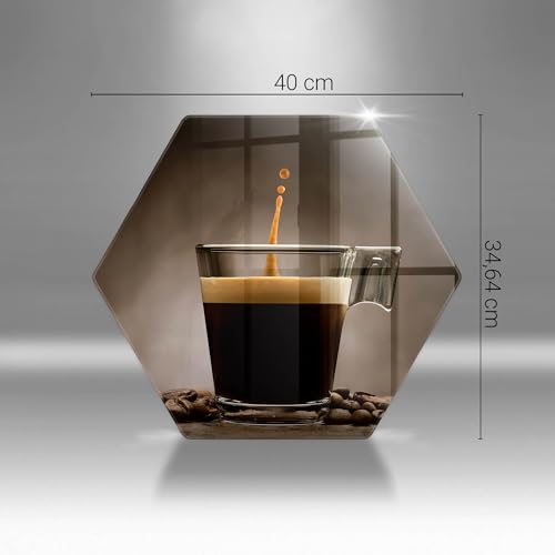 Planche à découper induction 40cm protection plaque cuisson verre motif café