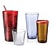 G.E.T. Unbreakable Stackable Restaurant Plastic Tumbler / Cup (Set of 4) 8 Ounce Amber | For Restaurants and Home, Dishwasher Safe, BPA Free