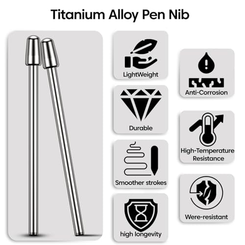 Image of Sounce Precision Stylus Pen Tips - Titanium Alloy Nibs Compatible with Samsung Galaxy S Pen Tab S7 /S8 /S9 and EMR Stylus, Long-Lasting & Smooth Control for Writing and Drawing
