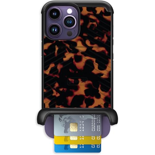 Scooch for iPhone 14 Pro Max Wallet Case, Wingmate, Tortoise Shell